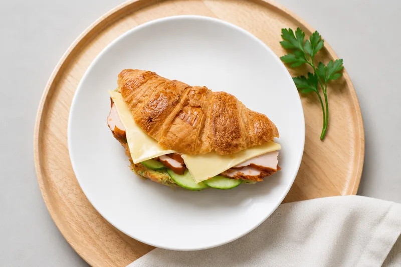 Croissant Sandwich with Smoked Chicken
